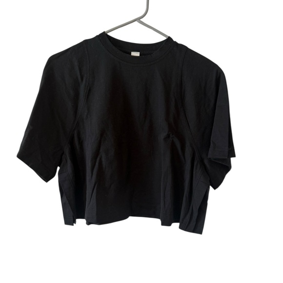 lululemon athletica Tops - Lululemon Black Womens Sheer Crewneck T shirt size small